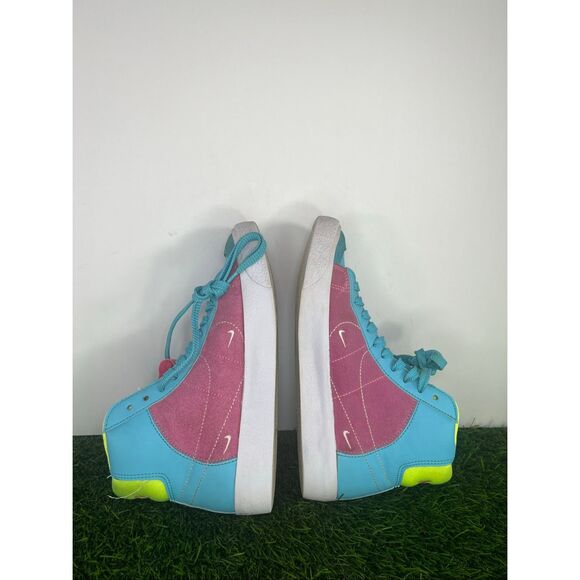 Nike Blazer Mid ’77 DQ6084-400 Youth 4Y Women’s 5.5 Blue Pink Volt - Picture 6 of 8